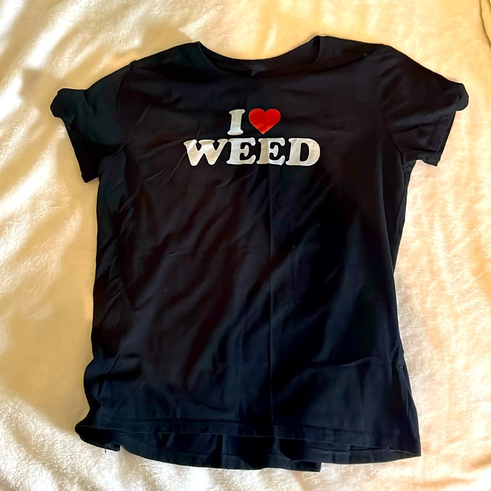 i heart weed baby tee tank